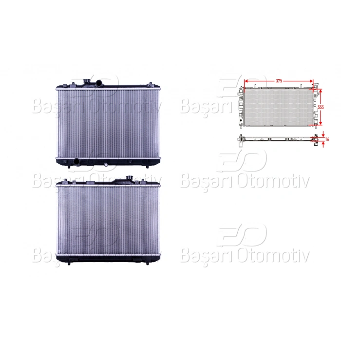 SU RADYATORU BRAZING MT 375X555X16 MM SUZUKI SWIFT1.3 05>