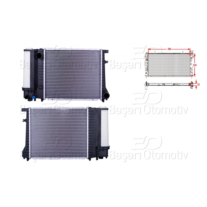 SU RADYATORU BRAZING MT 380X328X32 BMW 3 SERISI E30 M40 87-94