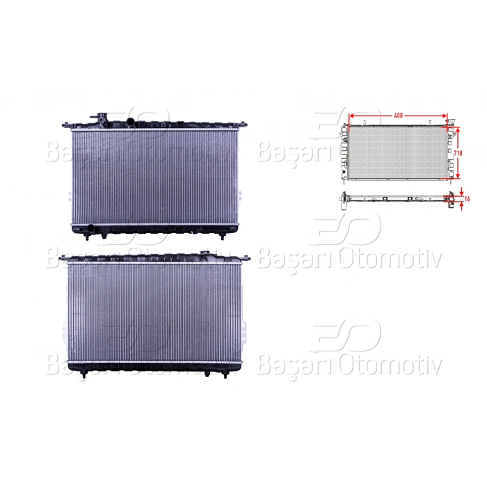 SU RADYATORU BRAZING MT 400X718X16 HYUNDAI SONATA 98-01
