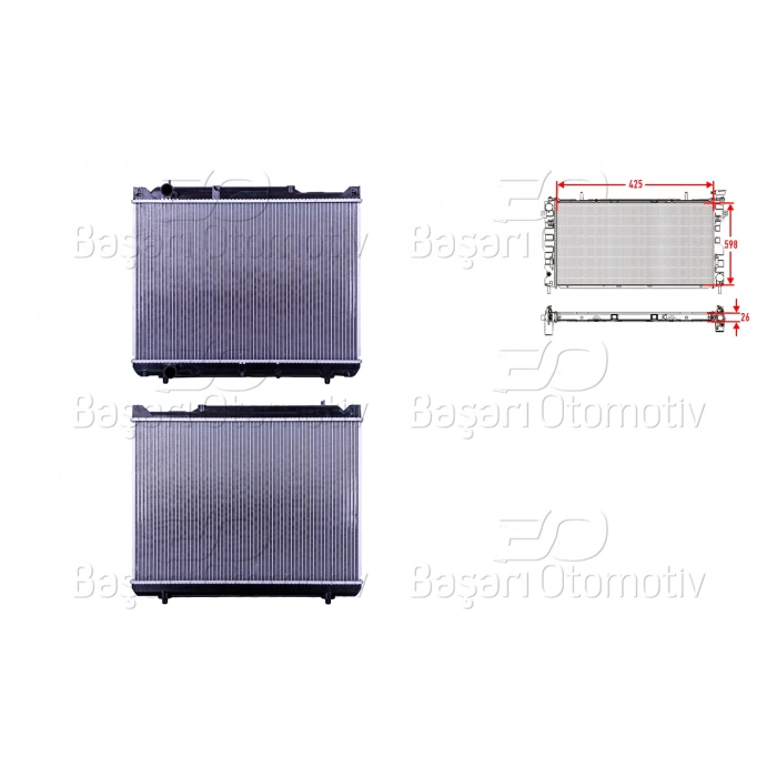 SU RADYATORU BRAZING MT 425X598X26 SUZUKI GRAND VITARA 1 (FT) 2.0 HDI 01-05