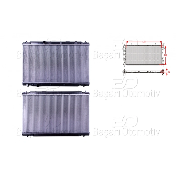 SU RADYATORU BRAZING MT 425X748X26MM HONDA CR-V 5 (RW) 1.5 VTEC 17>