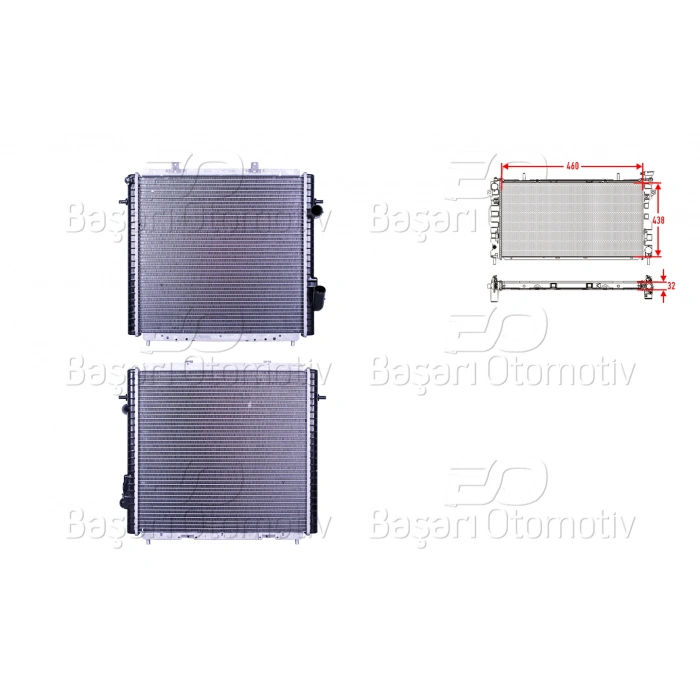 SU RADYATORU BRAZING MT 460X438X32 RENAULT EXPRESS 1.9 DIZEL 91+