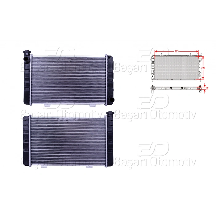 SU RADYATORU BRAZING MT 475X295X26 RENAULT R.12 TOROS 77-00 MAN