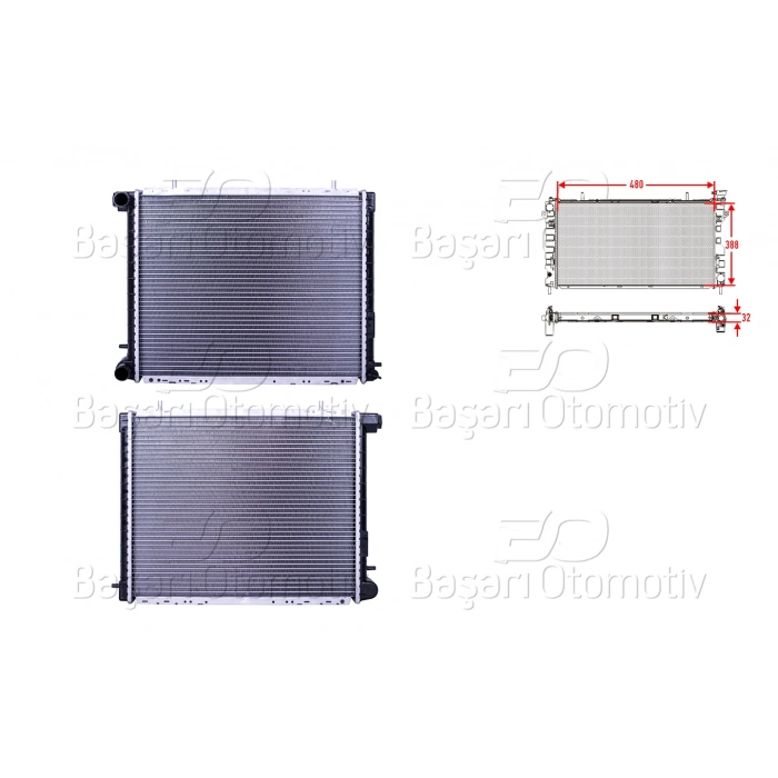 SU RADYATORU BRAZING MT 480X388X32 RENAULT R19 1.9D 88-95