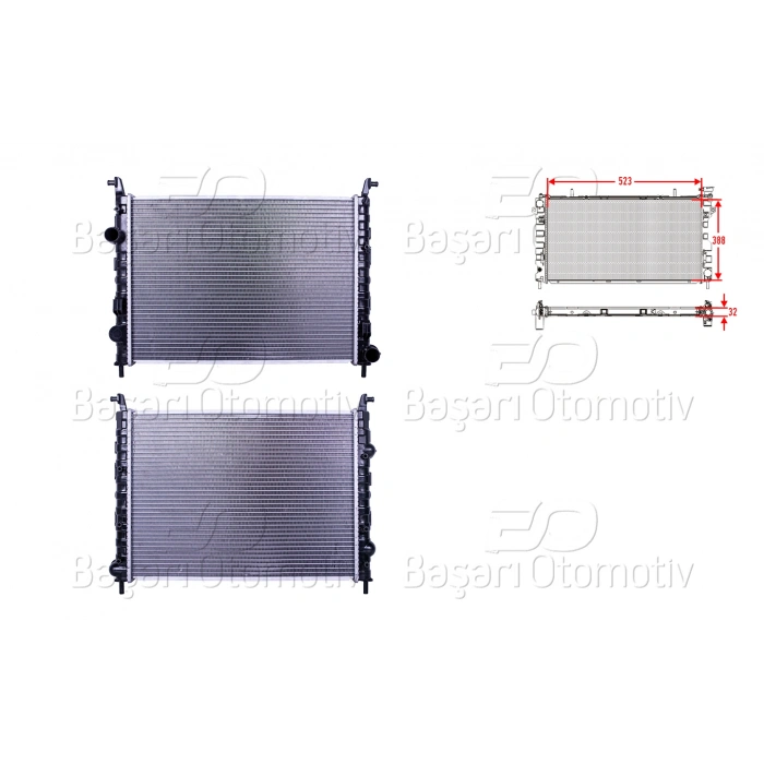 SU RADYATORU BRAZING MT 515X378X42 FIAT ALBEA 1.3MJTD 02>