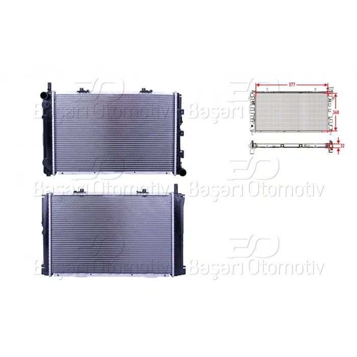 SU RADYATORU BRAZING MT 577X368X32 MERCEDES-BENZ BENZ 190 W201 2.0 D2.0 E2.0 1982 >