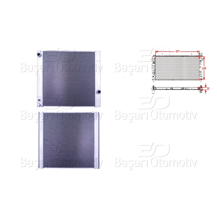 SU RADYATORU BRAZING MT 577X628X32 LAND ROVER RANGE ROVER 3 (L322) 4.4 02-12