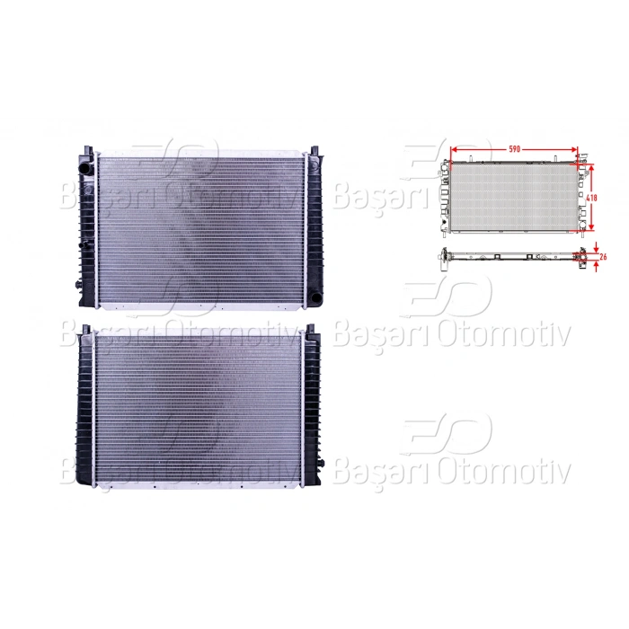 SU RADYATORU BRAZING MT 590X418X26 VOLVO 940 (944) 2 94-98