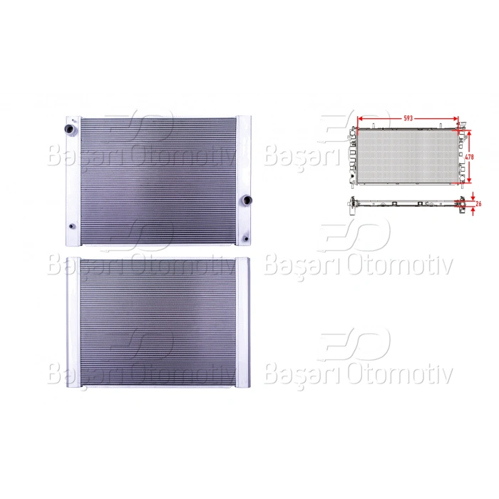 SU RADYATORU BRAZING MT 610X488X26 BMW E60 5.20. 5.28. 5.30 04>