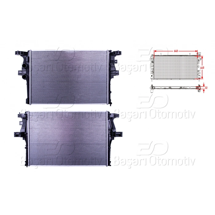 SU RADYATORU BRAZING MT 640X440X32 IVECO DAILY4 2.3D 12>