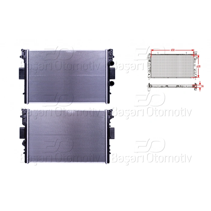 SU RADYATORU BRAZING MT 650X428X36 IVECO DAILY 3 2.8 D 97-07
