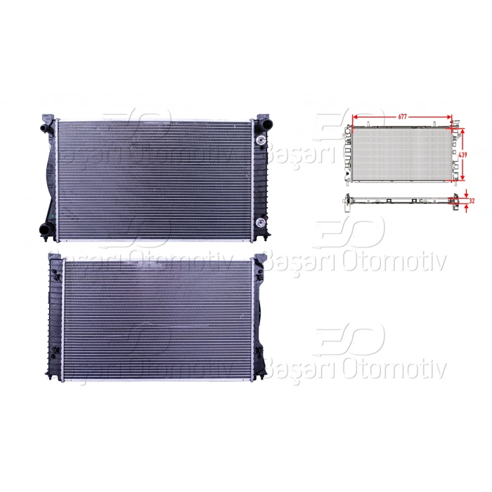 SU RADYATORU BRAZING MT 677X439X32 MM AUDI A6 2.7 TDI 04>