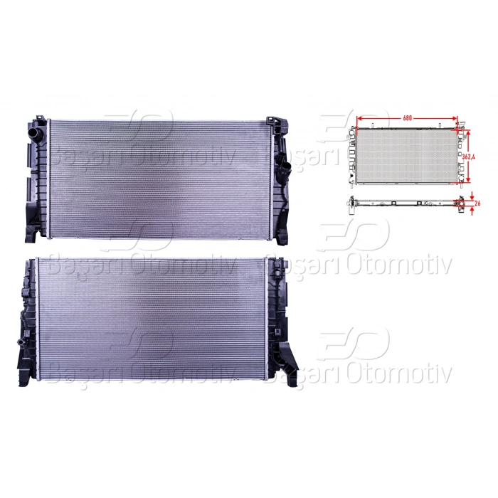 SU RADYATORU BRAZING MT 680X362,4X26 MINI COOPER (F55-F56-57) 1.5-2.0 13> / CLUBMAN (F54) 2.0 14>