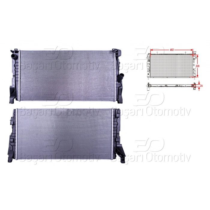 SU RADYATORU BRAZING MT 682X320X26 BMW 2 SERISI F45 216D. 218D F45.F46. MINI F55.F56 . F48 ( X1 )