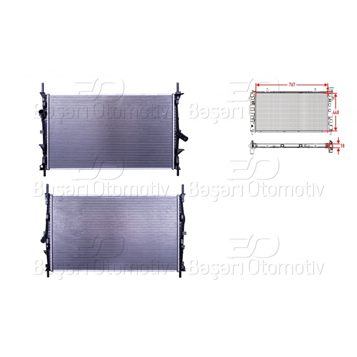 SU RADYATORU BRAZING MT 767X448X18 FORD TRANSIT2.0. 2.2TDCI 12>