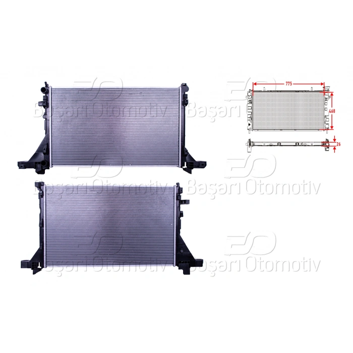 SU RADYATORU BRAZING MT 775X468X26 RENAULT MASTER 3 2.3 DCI 13>/ OPEL MOVANO B 2.3 CDTI 10>