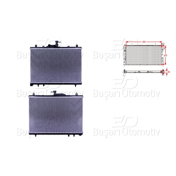 SU RADYATORU BRAZING MT-AT 444X673X26 MM RENAULT KOLEOS 2.0DCI 09> /
