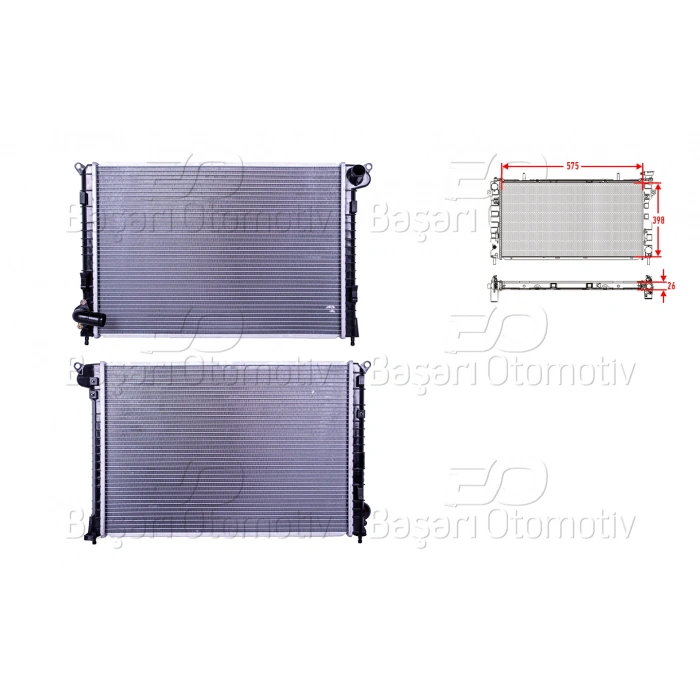 SU RADYATORU BRAZING MT-AT 575X398X26 MINI COOPER 1.4. 1.6