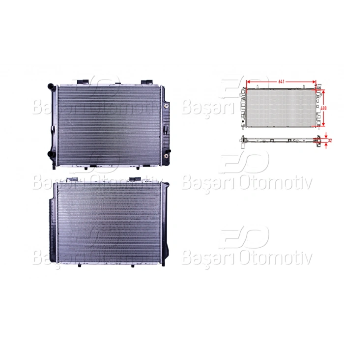 SU RADYATORU BRAZING MT-AT 641X488X32 MERCEDES-BENZ W210 E280. E320 95+