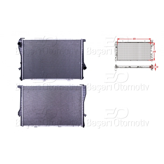 SU RADYATORU BRAZING MT-AT 650X438X32 BMW 5 SERISI E39 95-03. 7 SERISI E38 95-01