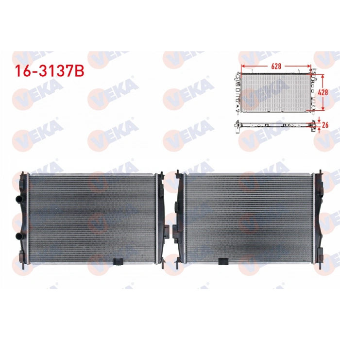 SU RADYATORU BRAZING NISSAN QASHQAI (J10) 2.0 DCI A-T/M-T AC+/- 2007-2014