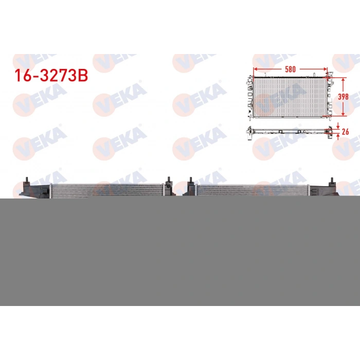 SU RADYATORU BRAZING OPEL ASTRA J 1.3 CDTI M-T AC+/- KALINLIK 26mm 2009-2016