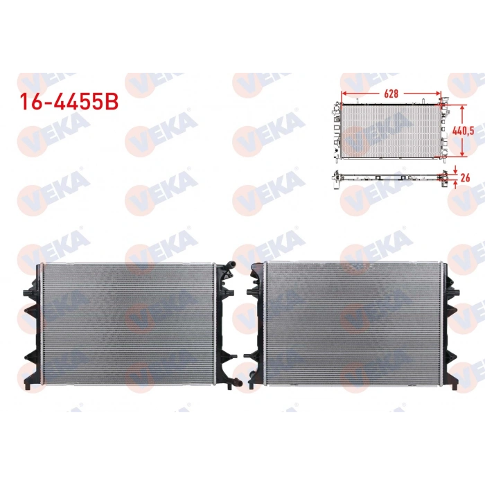 SU RADYATÖRÜ BRAZING PASSAT-JETTA-GOLF6-CADDY CFFA-CFFB-CFGB-CLLA-CFGC-CUUC-CUUD-CUUF-DFSC-DFSD-CFHC 2,0 TDI 10-