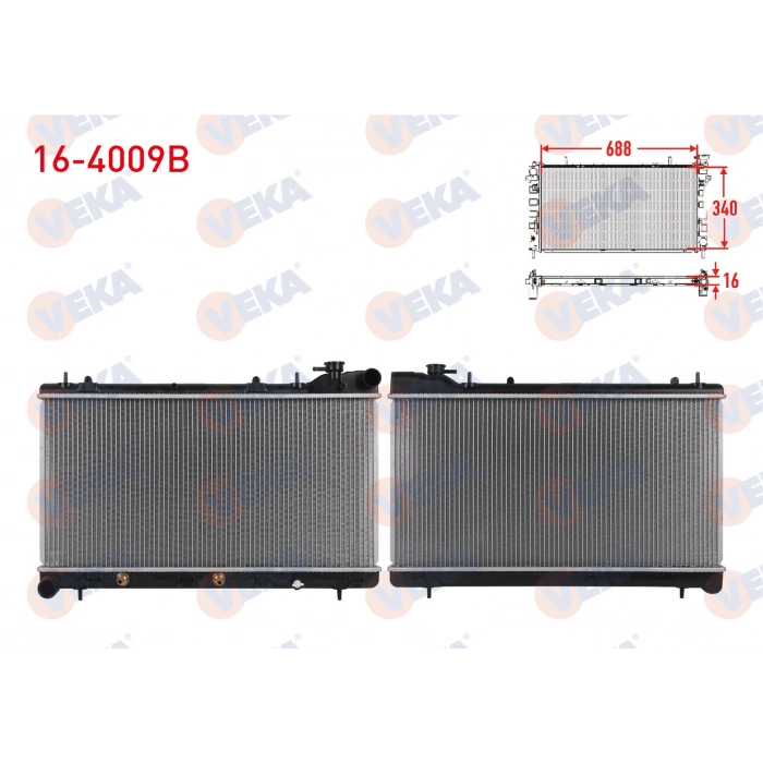 SU RADYATORU BRAZING SUBARU FORESTER 2.0 A-T 1997-2002 / IMPREZA 1.6 - 1.8 - 2.0 A-T 1993-2000