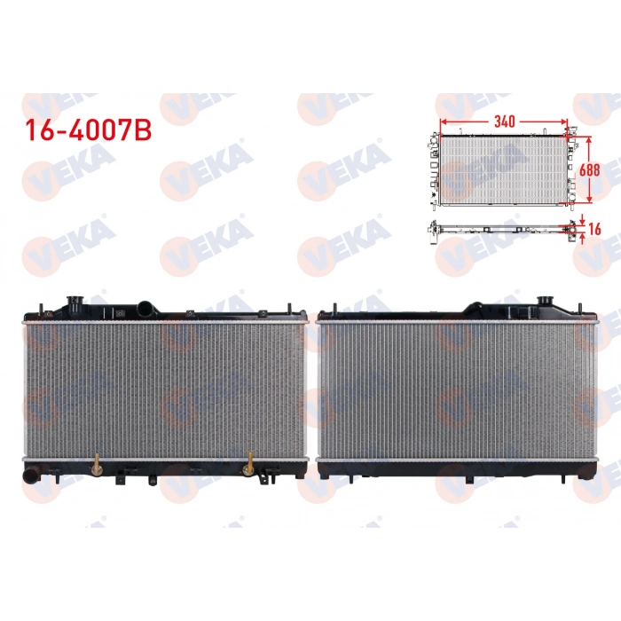 SU RADYATORU BRAZING SUBARU FORESTER (SH) 2.5 AWD 2008-2013 / IMPREZA (GR) 1.5 - 2.0 AWD 2008-/ LEGACY IV (BL,BP) 2.0i AWD 2003-2009/ OUTBACK (BL,BP) 2.5 AWD 2003-2009/ XV 16i AWD 2012-