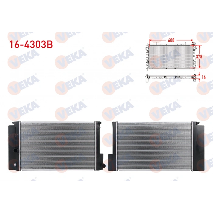SU RADYATORU BRAZING TOYOTA COROLLA 1.33 / 1.6 M-T AC+/- 2012-
