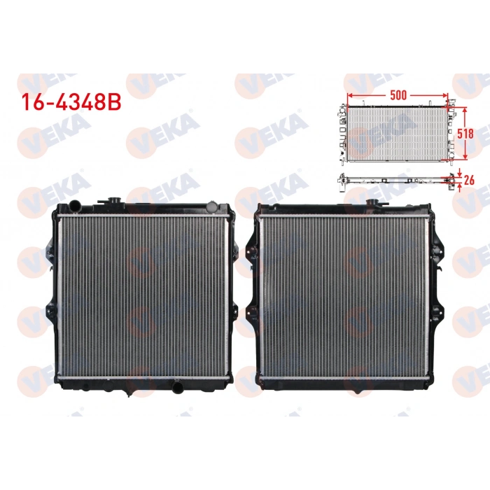 SU RADYATORU BRAZING TOYOTA HI-LUX PICK UP 2.5 D-4D M-T 2001-2005