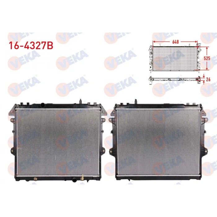 SU RADYATORU BRAZING TOYOTA HI-LUX (VIGO) PICK UP (TGN1_, GGN2_, GGN1_, KUN2_, KUN1_) 2.5 D-4D A-T 2005-2011