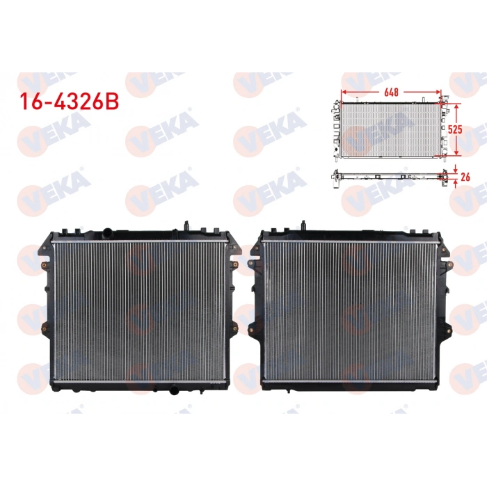 SU RADYATORU BRAZING TOYOTA HI-LUX (VIGO) PICK UP (TGN1_, GGN2_, GGN1_, KUN2_, KUN1_) 2.5 D-4D M-T 2005-2011