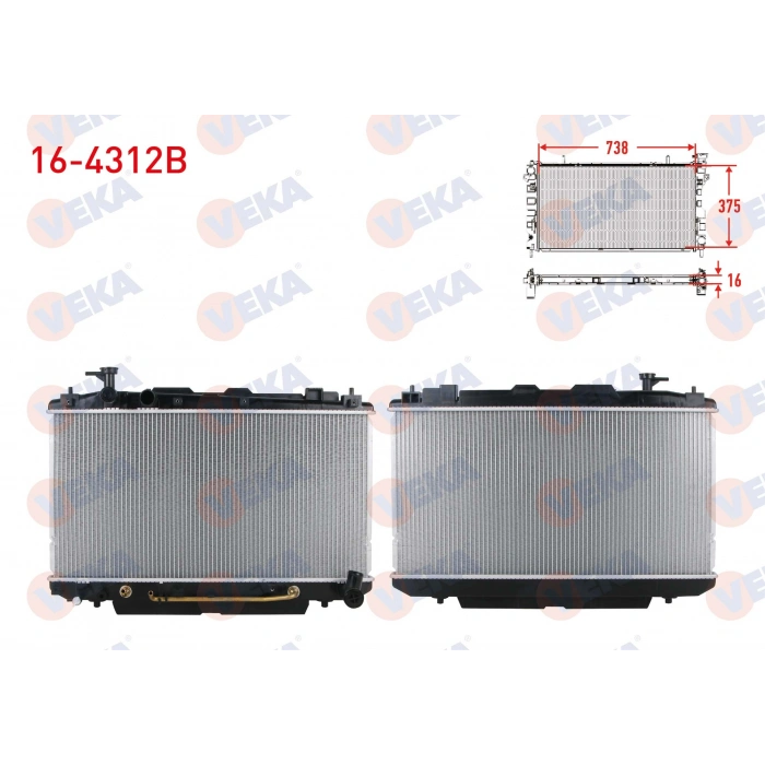 SU RADYATORU BRAZING TOYOTA RAV4 II (CLA2_, XA2_, ZCA2_, ACA2_) 2.0 VVT-I A-T 2000-2006