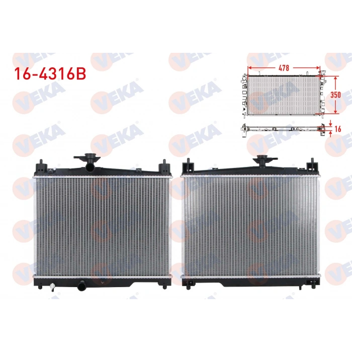 SU RADYATORU BRAZING TOYOTA YARIS (_CP10) 1.0i M-T 1999-2005