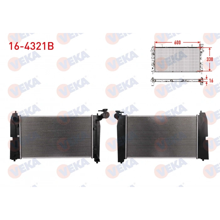 SU RADYATORU BRAZING VIDALI TOYOTA COROLLA (_E12_) 1.4 VVT-I M-T 2002-2007