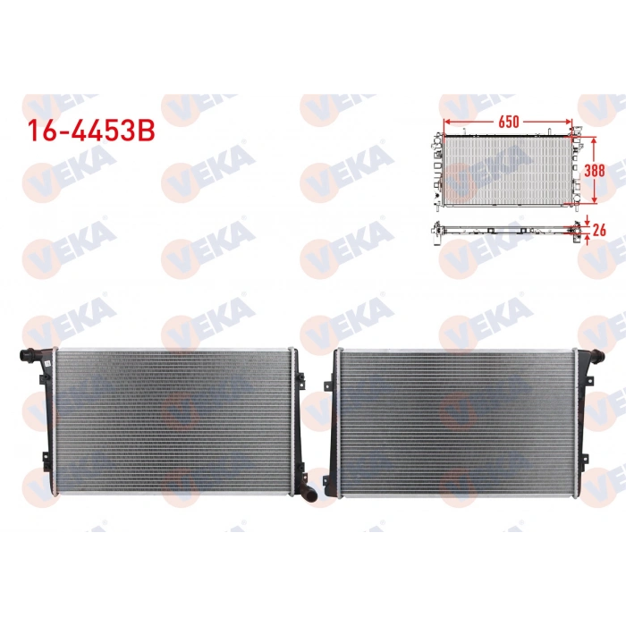 SU RADYATORU BRAZING VOLKSWAGEN CADDY III (2KB,2KJ,2CB,2CJ) 1.9 TDI (BLS MOTOR) A-T/M-T AC+/- 2004-2015