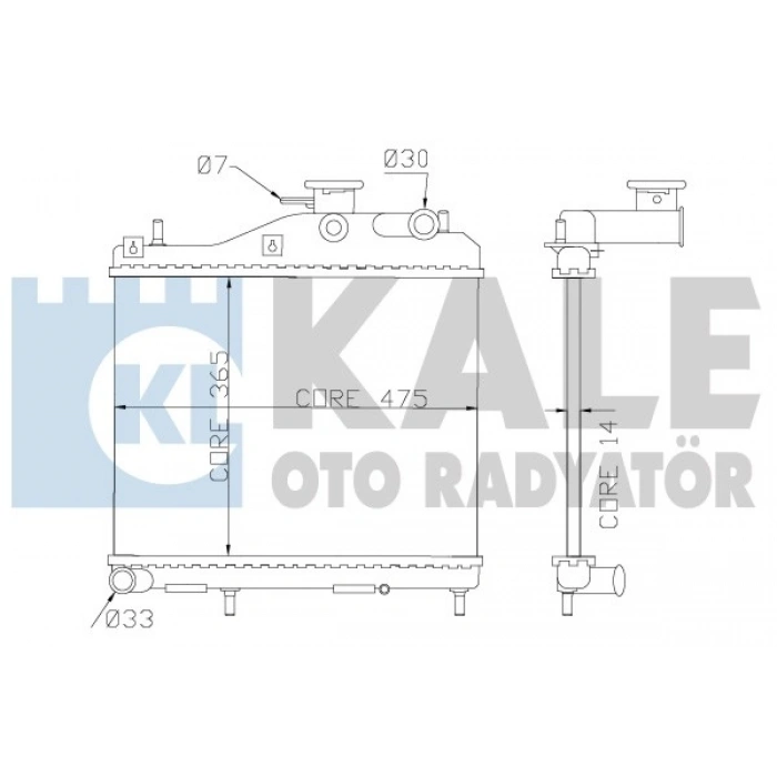 SU RADYATÖRÜ M/T 360x458x16 ACCENT ADM 1,5 DIZEL 2003-2005