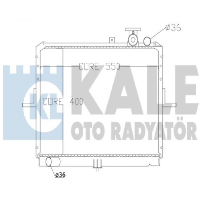 SU RADYATÖRÜ M/T 400x538x26 BONGO/K2700 04- DIZEL 1997-2004