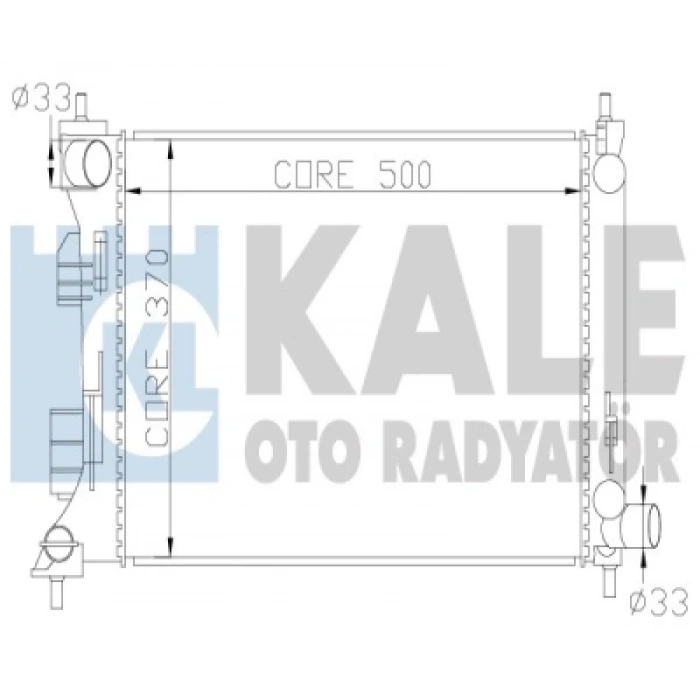 SU RADYATÖRÜ M/T 500x382x16 ACCENT BLUE/RIO 1,4-1,6 BENZIN 2011-