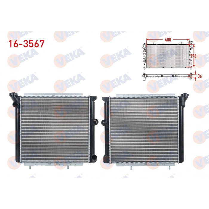 SU RADYATORU MEKANIK 3 SIRALI SUPER RENAULT 9 1.4 - 1.6 KARBURATORLU 1985-2000/ RENAULT 11 1.6 1983-1995