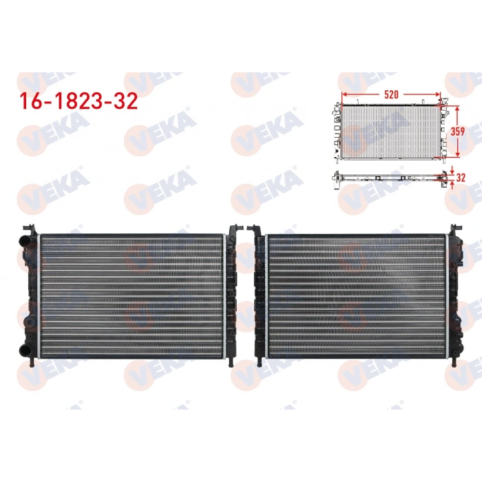 SU RADYATORU MEKANIK (32mm) FIAT PALIO (178BX) (178DX) 1.2i 16v M-T 1996-2005
