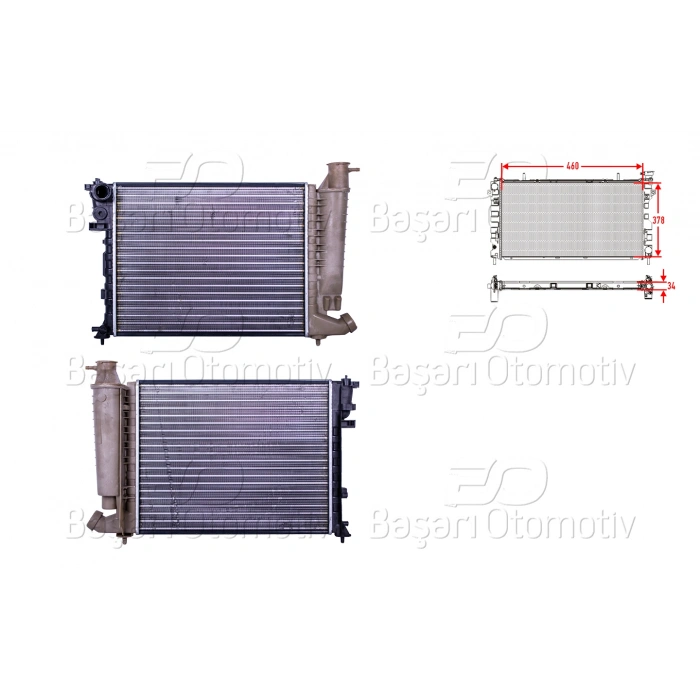 SU RADYATORU MEKANIK 460*378 MT CITROEN XSARA 1.4 1.6 I 97-05