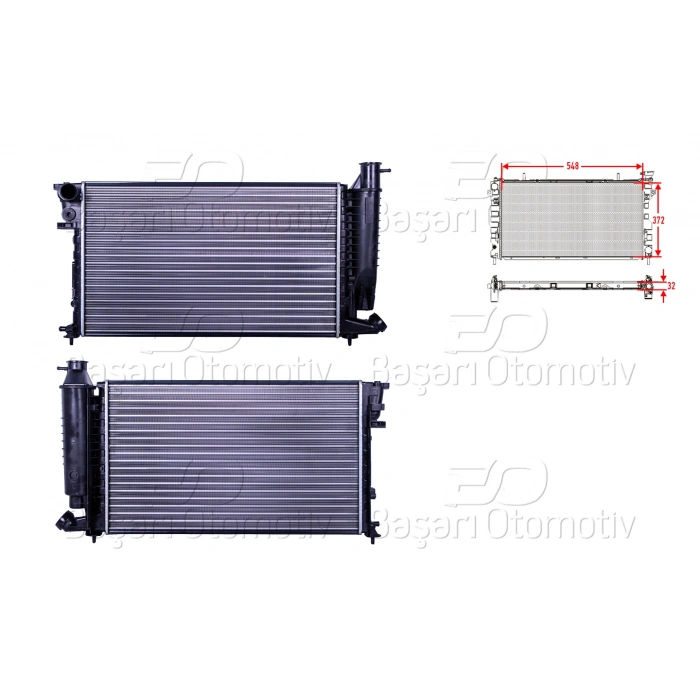 SU RADYATORU MEKANIK 548*372 MT PEUGEOT 306 1.8 1.8D 1.9D 93>