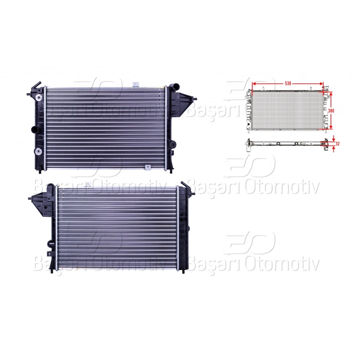 SU RADYATORU MEKANIK AT 538X380X32 OPEL VECTRA A 1.7 1.8 16V 88>