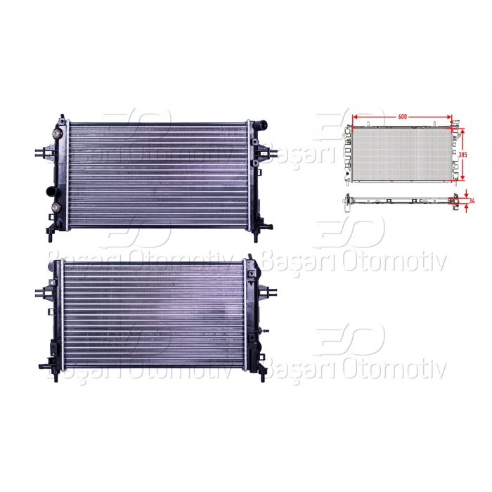 SU RADYATORU MEKANIK AT 602X359X23 MUSURSUZ OPEL ASTRA H 1.4 1.6 04>