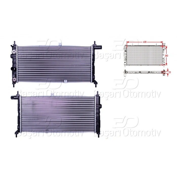 SU RADYATORU MEKANIK AT 630X303X23 OPEL KADETT E 1.6 I 1.8 I 84>