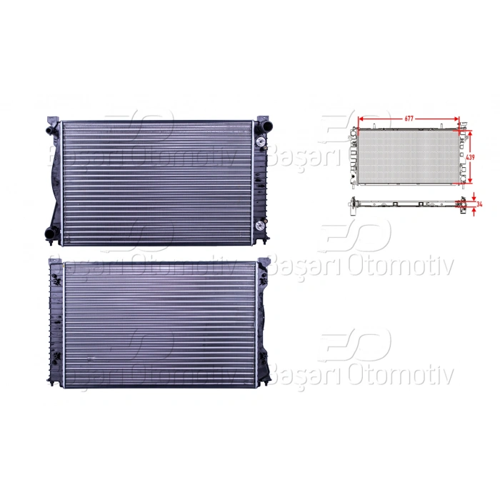 SU RADYATORU MEKANIK AT 677X439 MM AUDI A6 3.0TDI 05 >