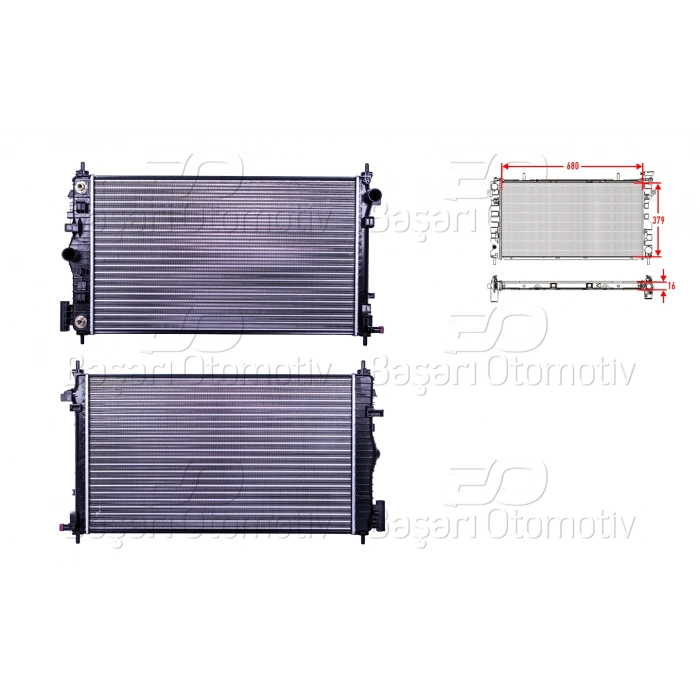 SU RADYATORU MEKANIK AT 680X379X16 OPEL INSIGNIA 2.0 OTOMATIK 68X40 08 >