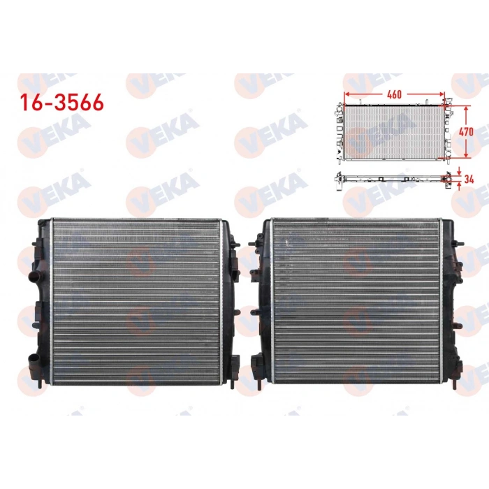 SU RADYATORU MEKANIK (INTERCOOLER BAGLANABILIR TIP) RENAULT KANGOO (KC0/1) 1.5 DCI M-T AC- 1998-2008